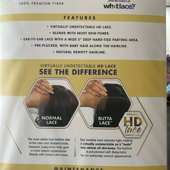 NIB Butta Unit 8 | Color 1B | Sensationnel Lace Front Synthetic Wig - Picture 7 of 7